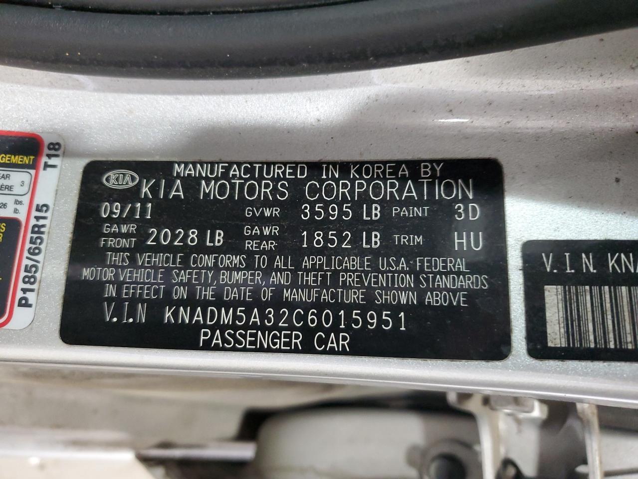 2012 KIA RIO