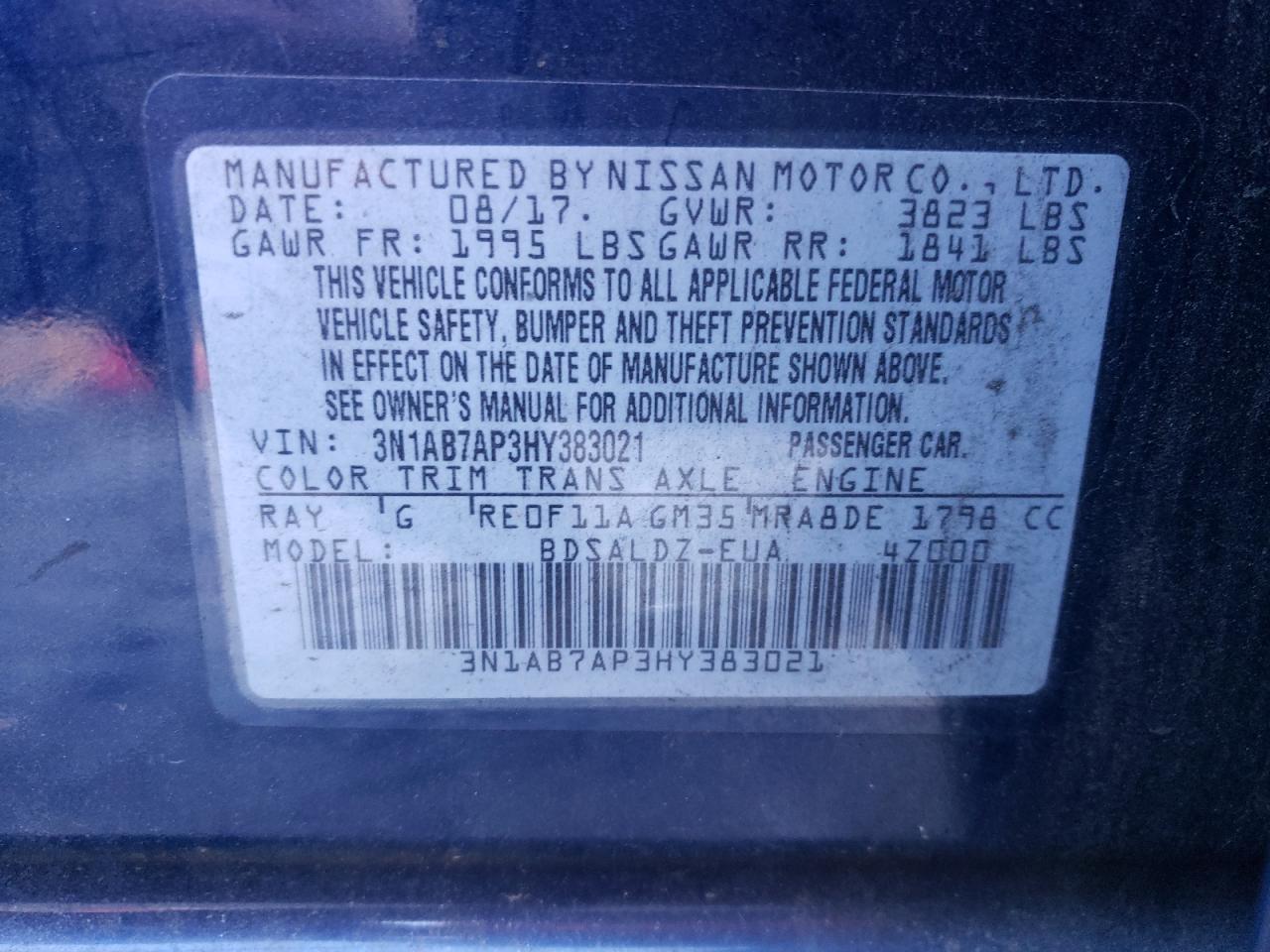 2017 NISSAN SENTRA