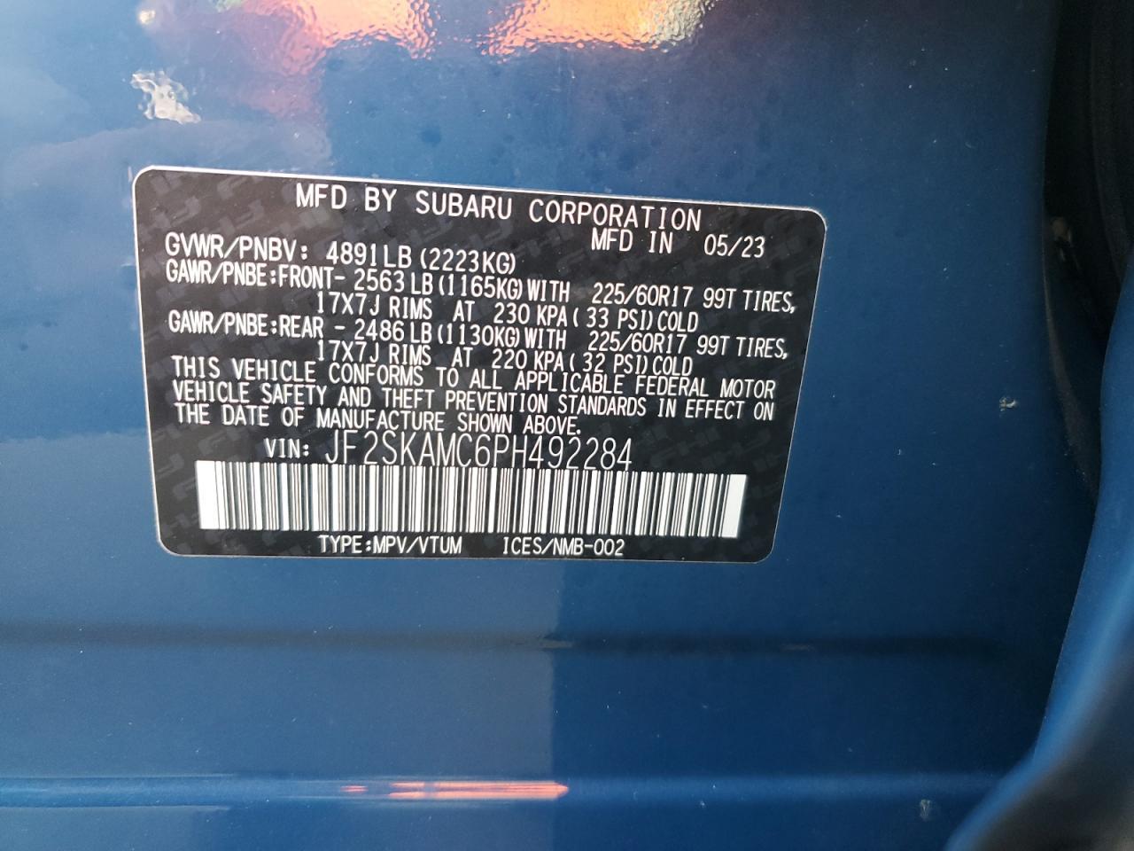 2023 SUBARU FORESTER