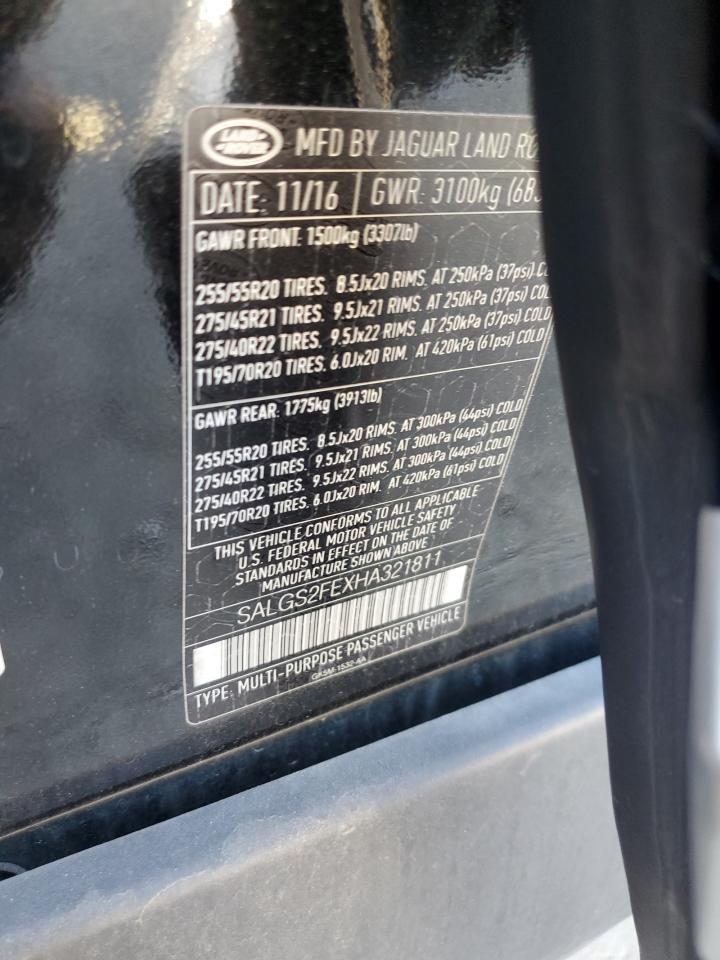 2017 LAND ROVER RANGE ROVER