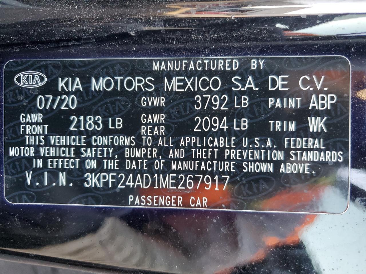 2021 KIA FORTE