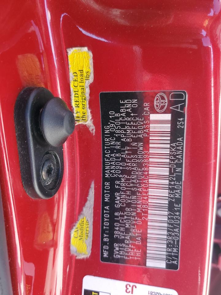 2010 TOYOTA COROLLA