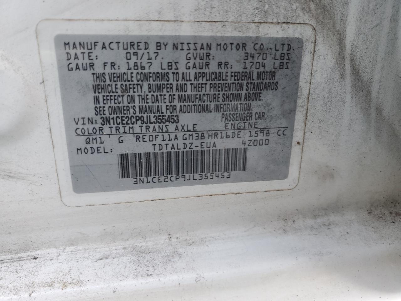 2018 NISSAN Versa Note