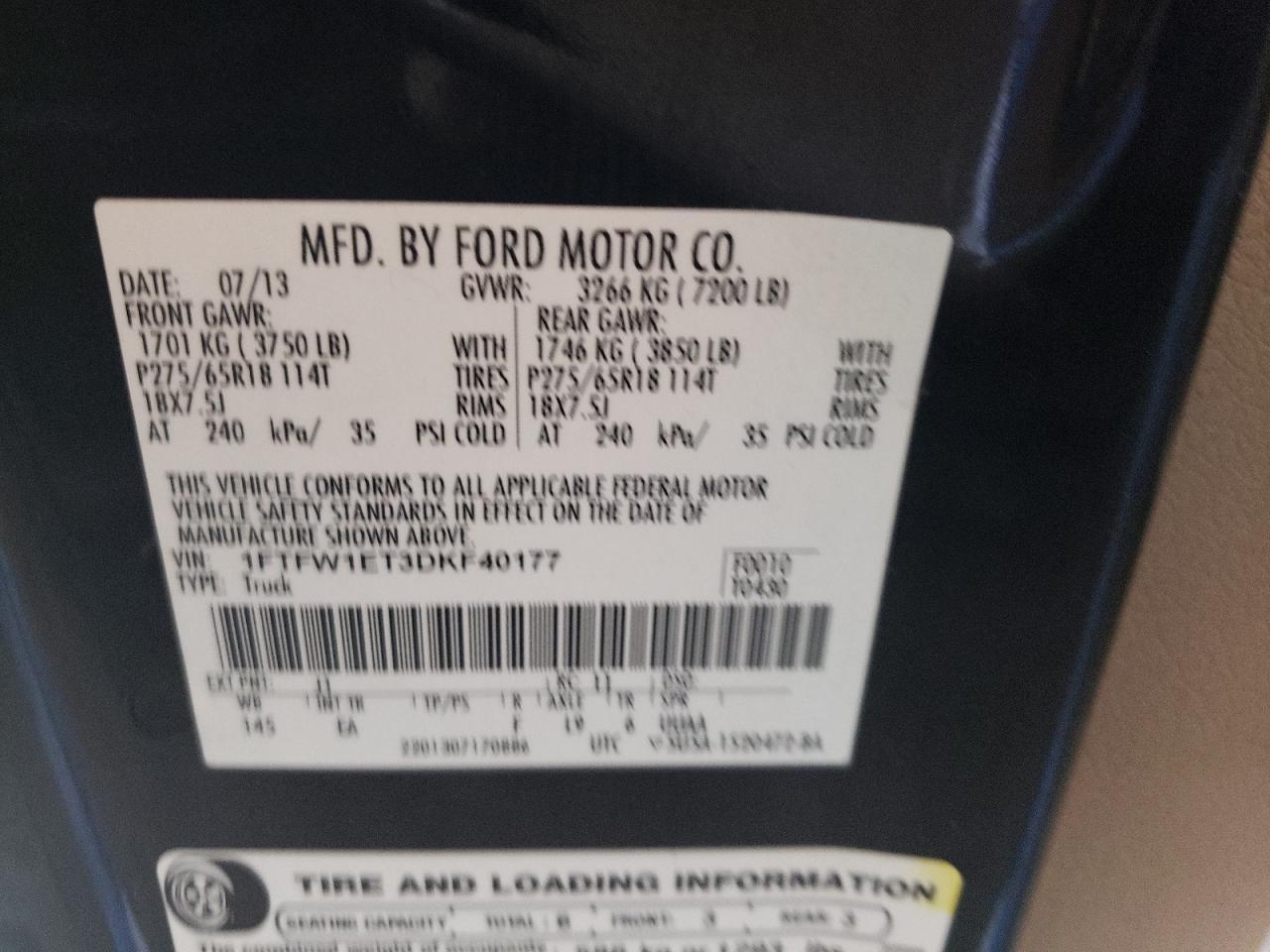 2013 FORD F-150