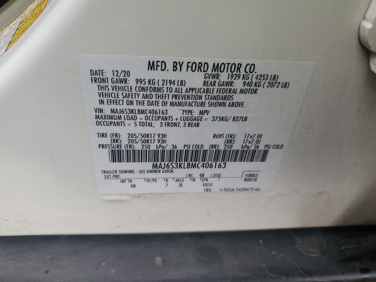 2021 FORD EcoSport