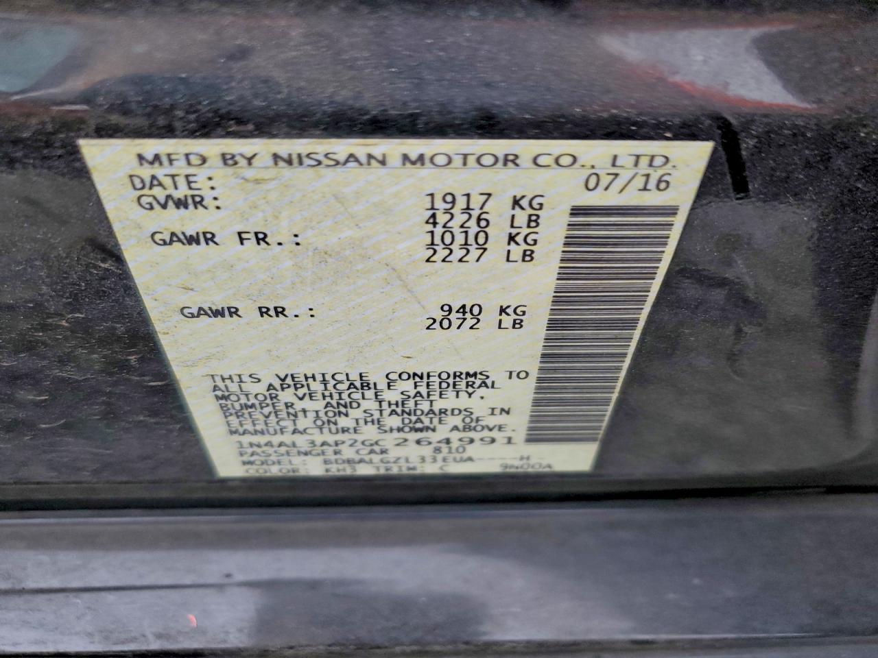 2016 NISSAN ALTIMA