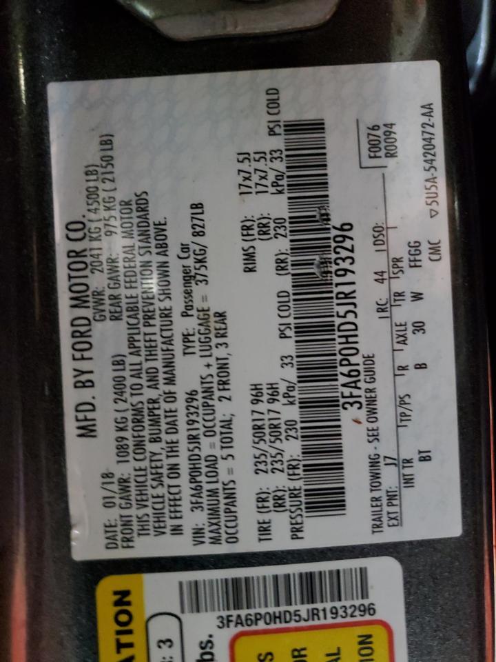 2018 FORD FUSION