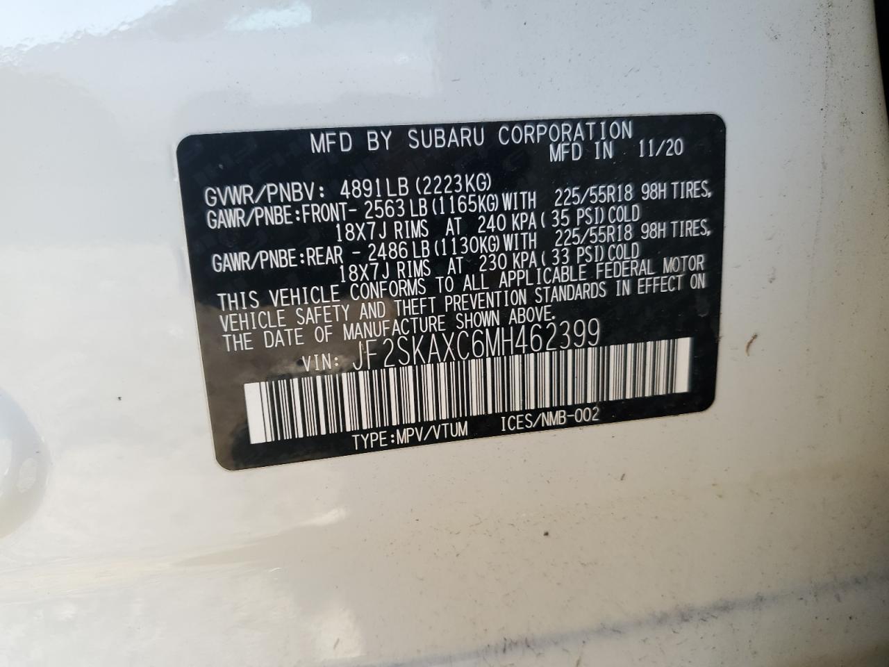 2021 SUBARU FORESTER