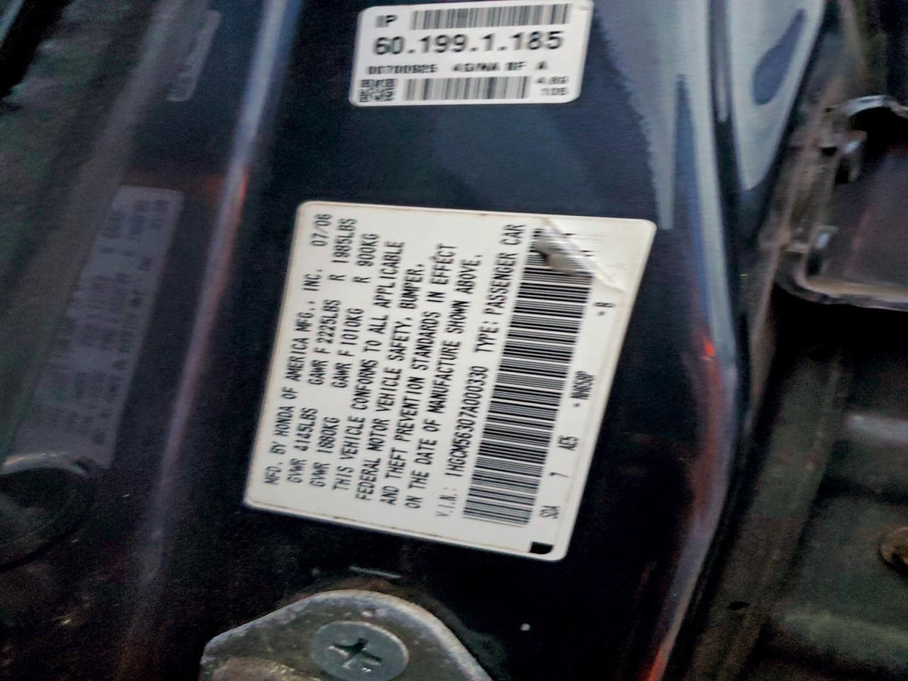 2007 HONDA ACCORD
