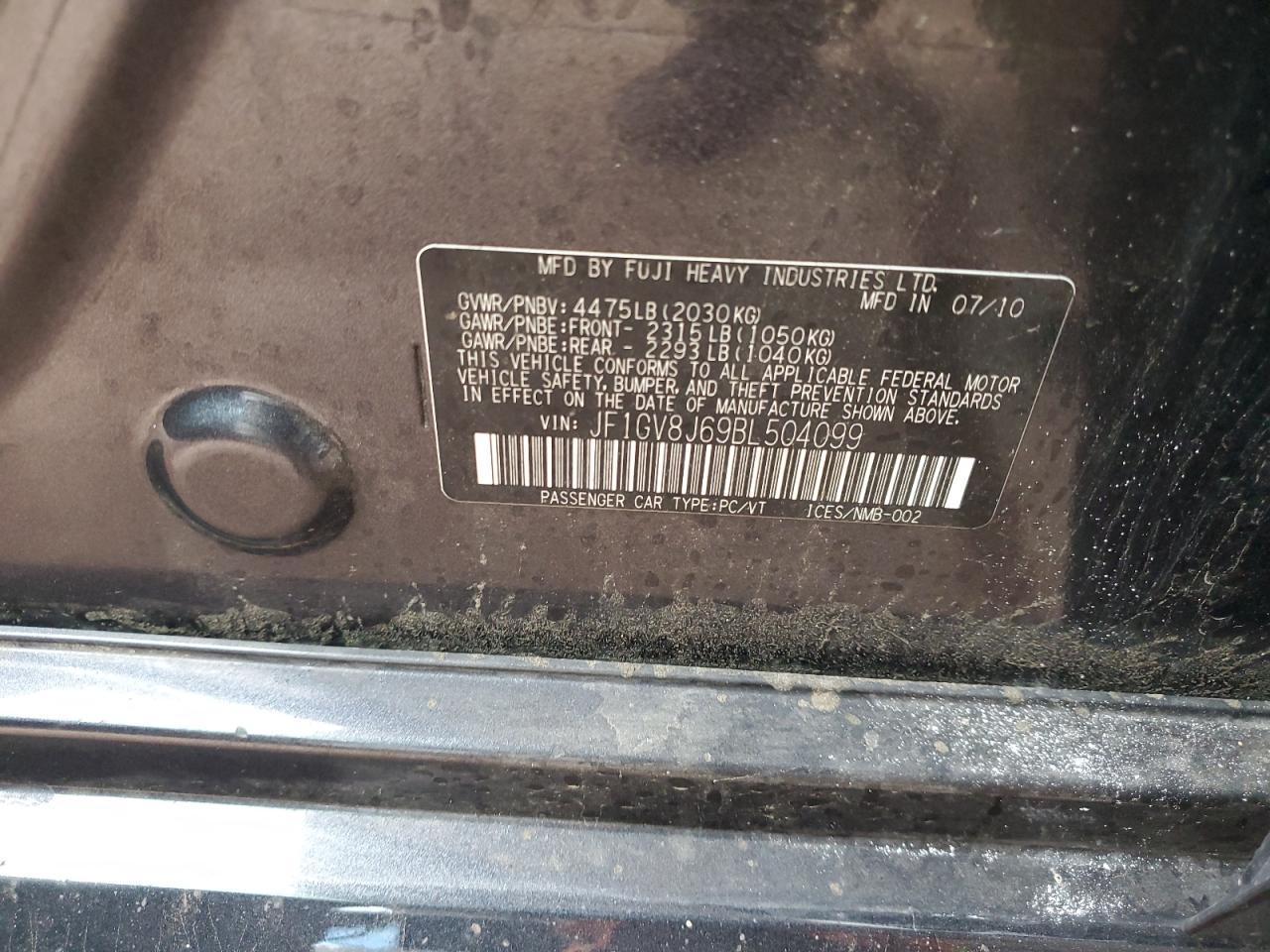 2011 SUBARU IMPREZA