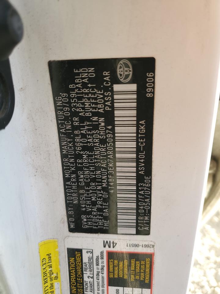 2010 TOYOTA CAMRY