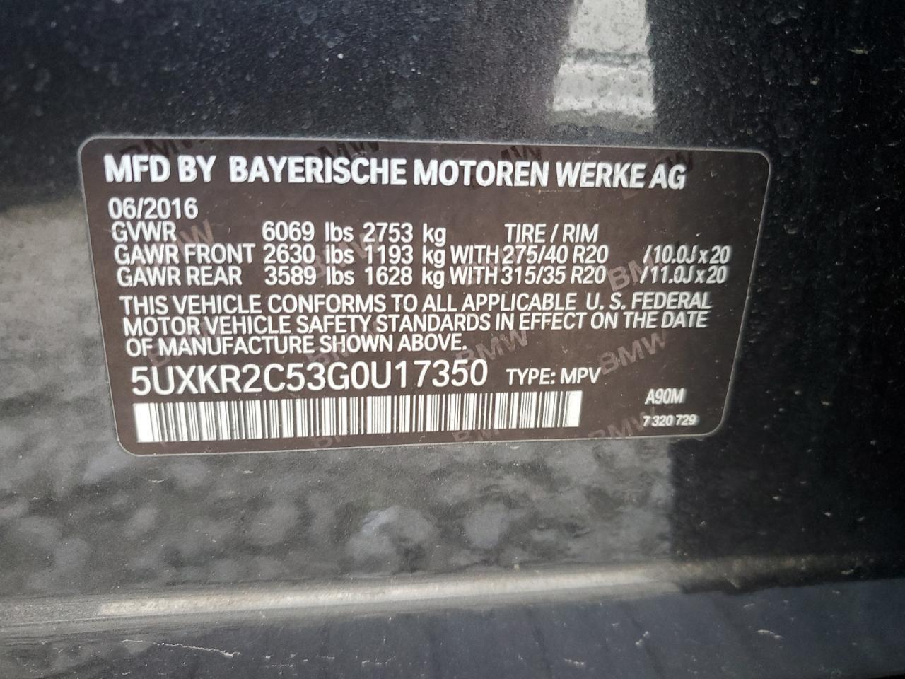 2016 BMW X5