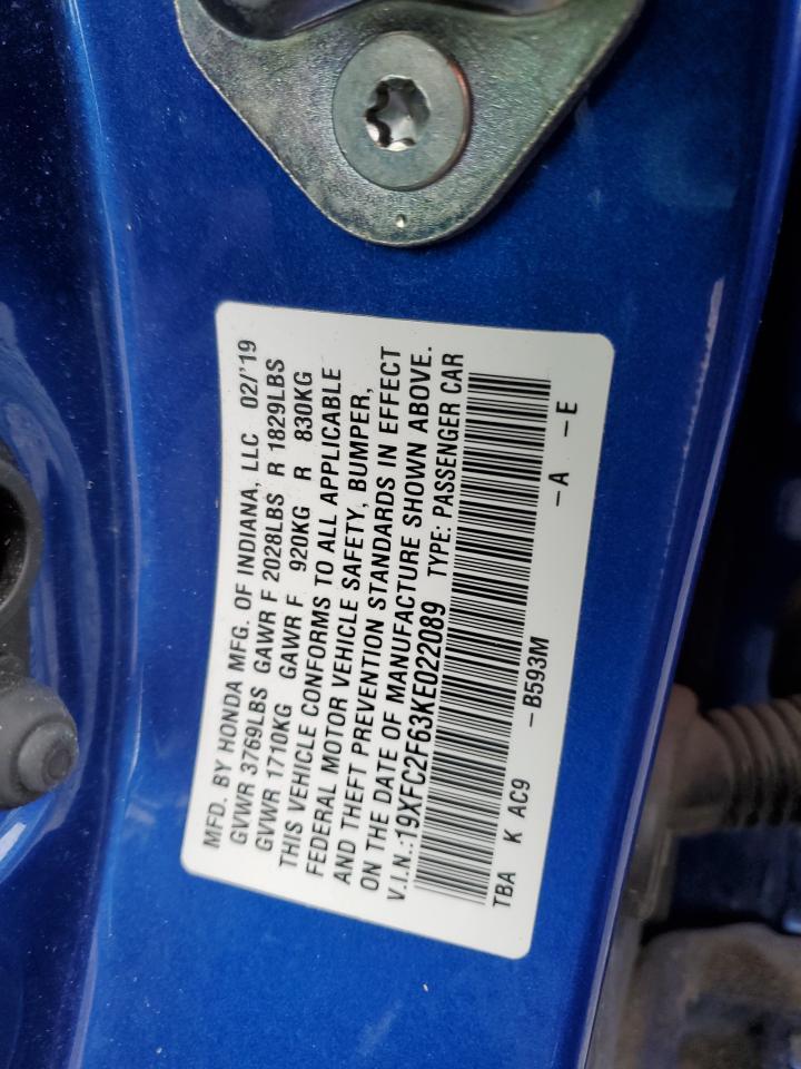 2019 HONDA CIVIC