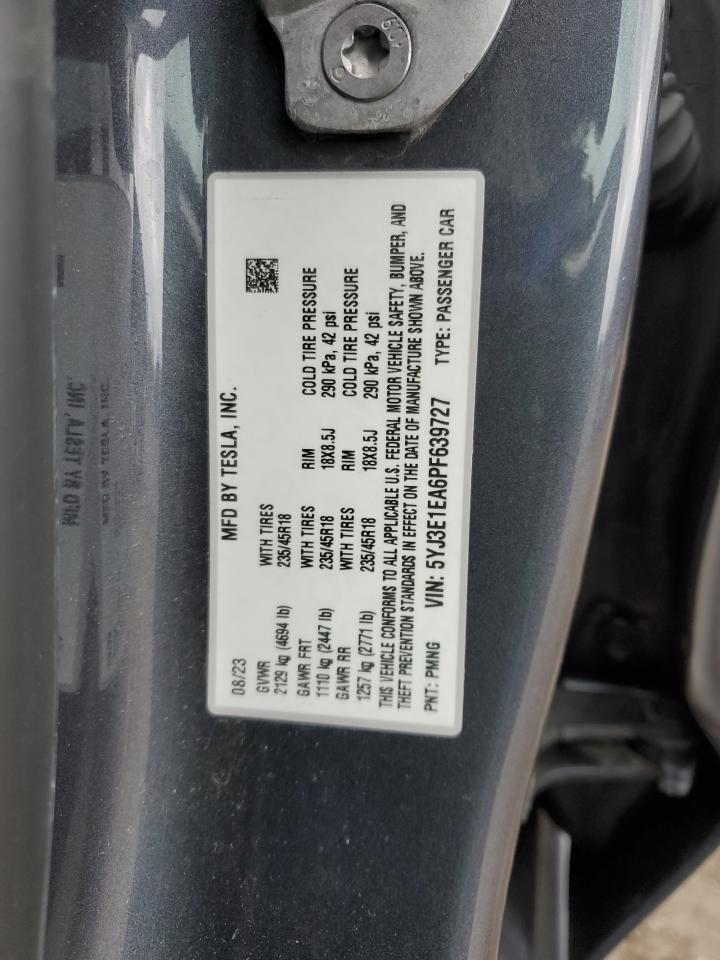 2023 TESLA MODEL 3