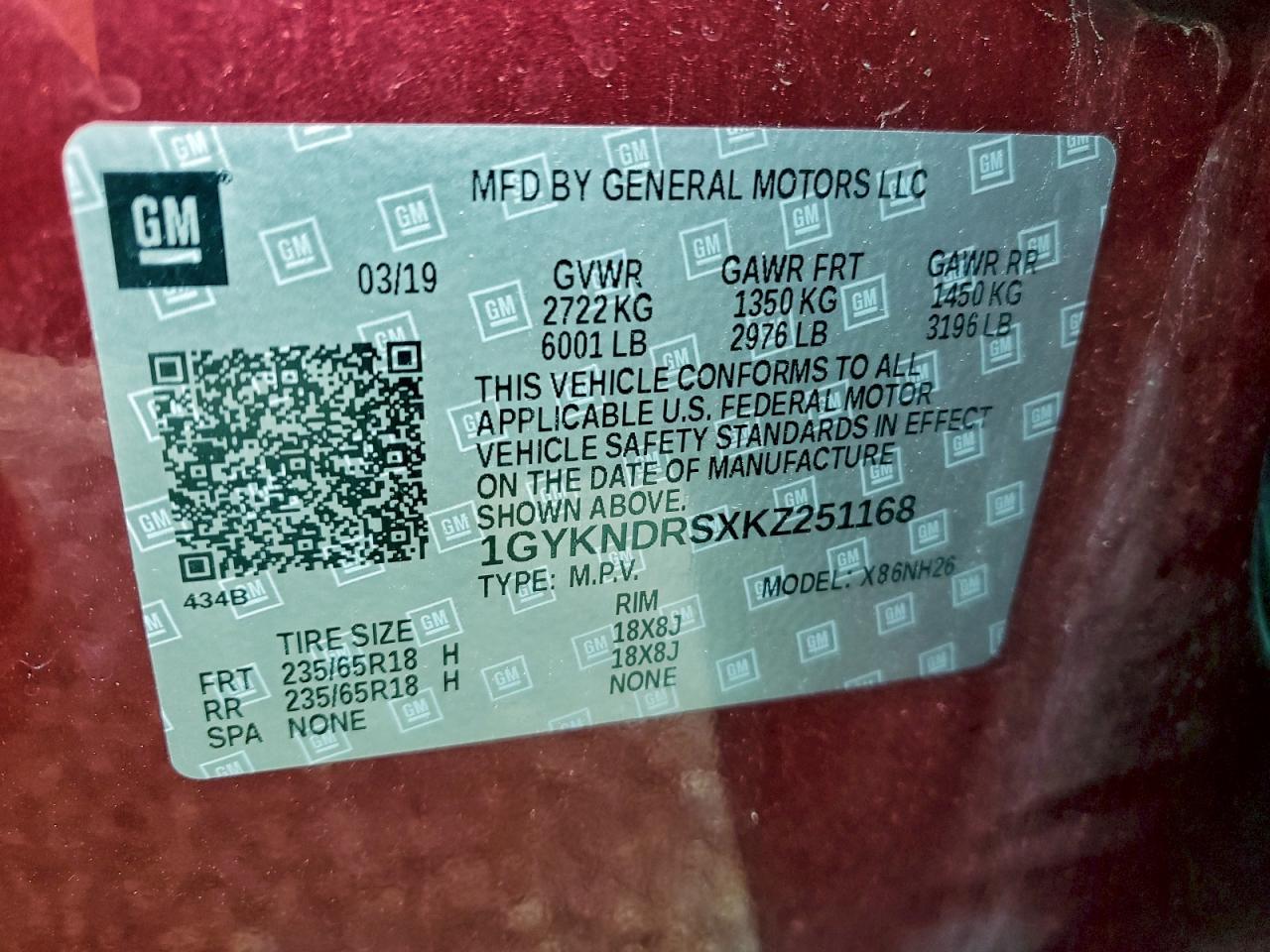 2019 CADILLAC XT5