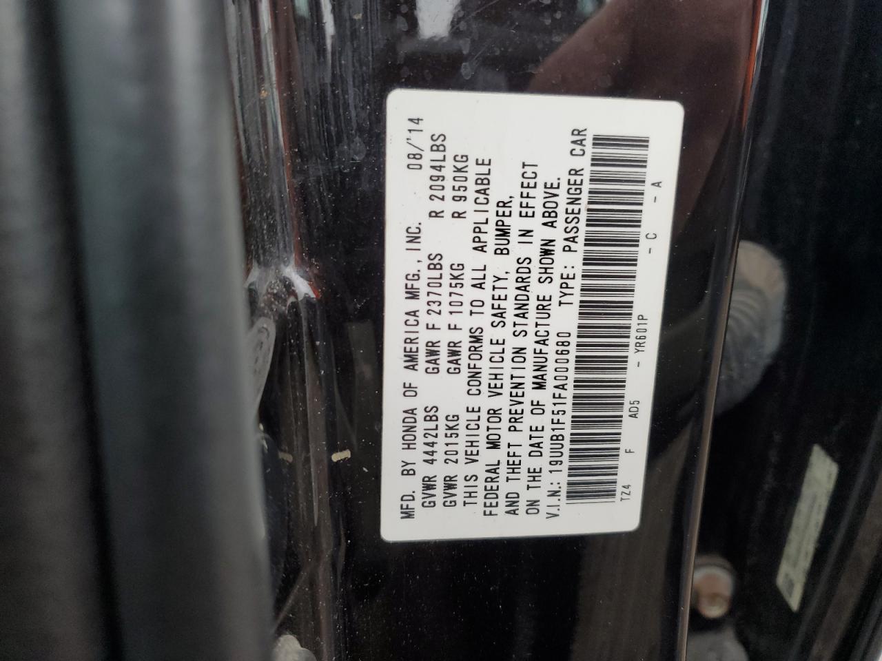 2015 ACURA TLX