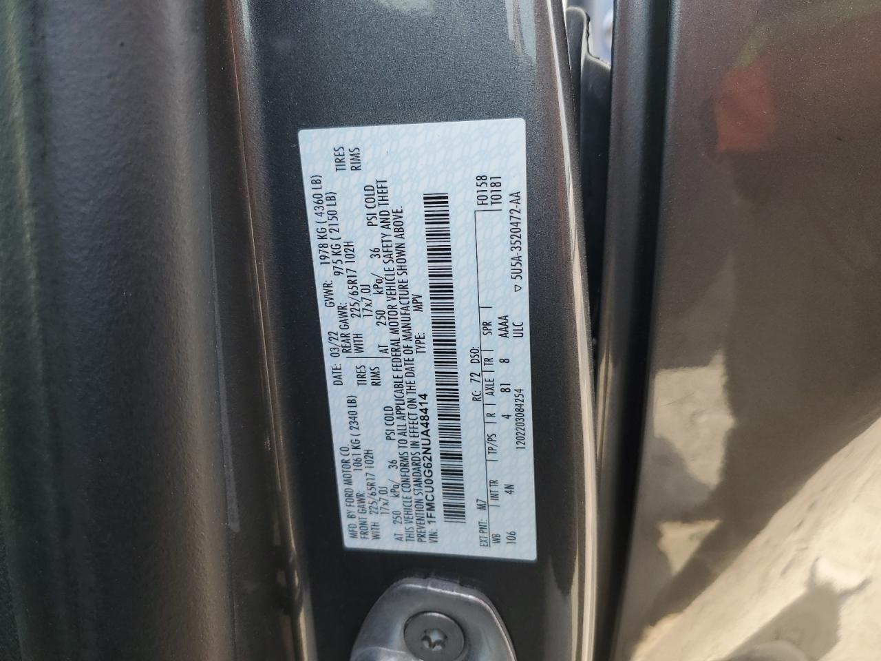 2022 FORD ESCAPE