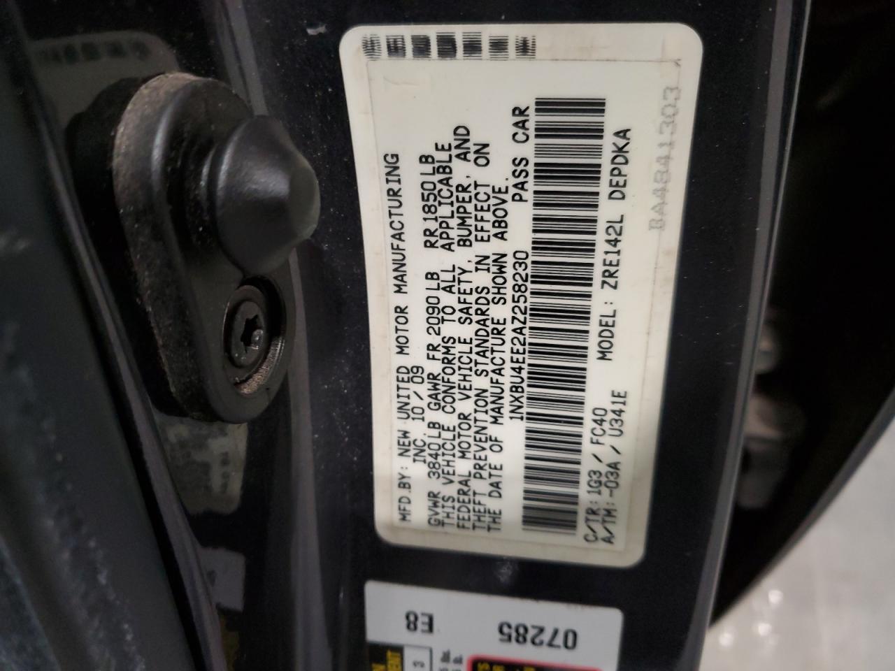 2010 TOYOTA COROLLA