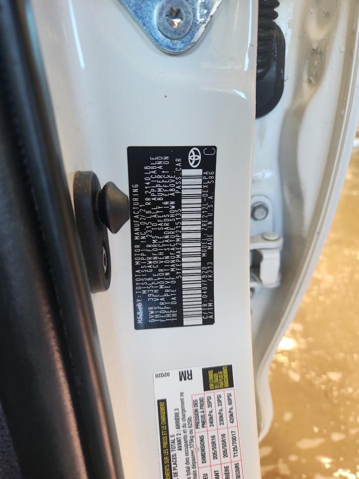 2021 TOYOTA COROLLA