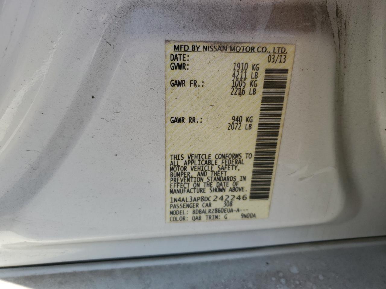 2013 NISSAN ALTIMA