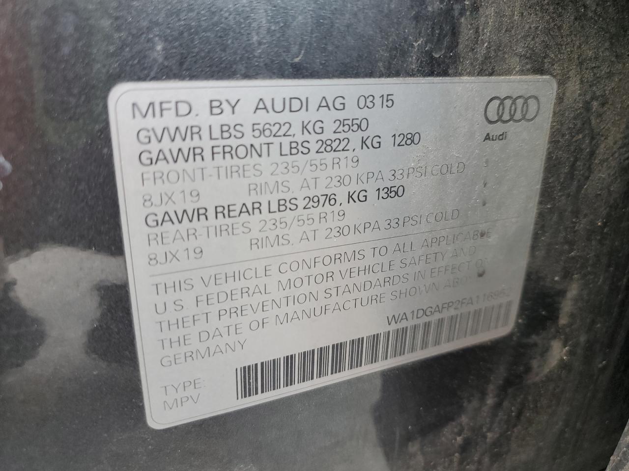 2015 AUDI Q5