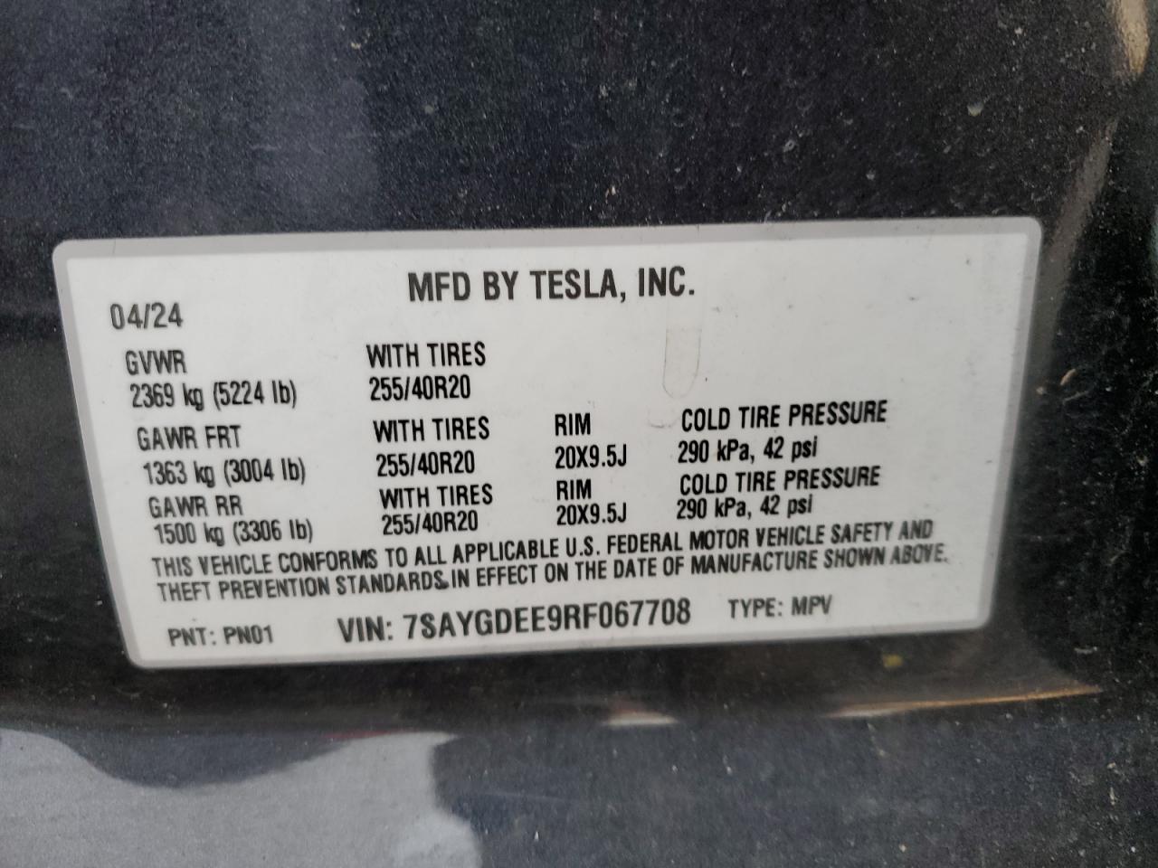 2024 TESLA MODEL Y