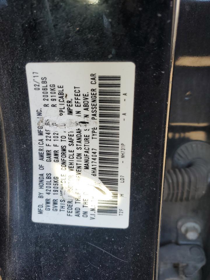 2017 HONDA ACCORD