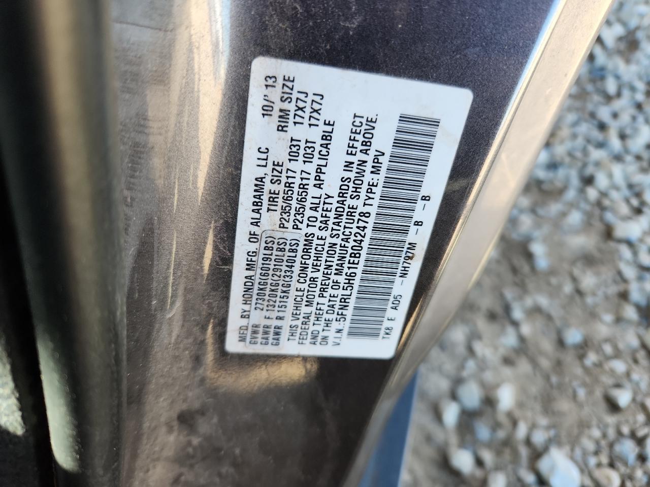2014 HONDA ODYSSEY