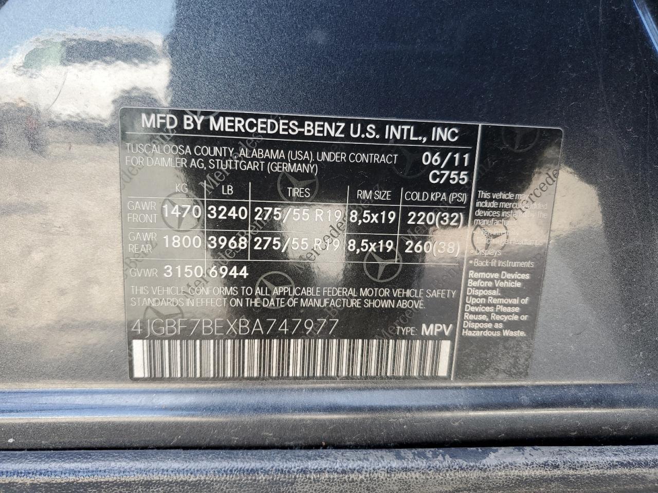 2011 MERCEDES-BENZ GL-Class