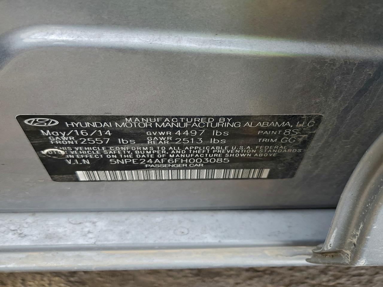 2015 HYUNDAI SONATA