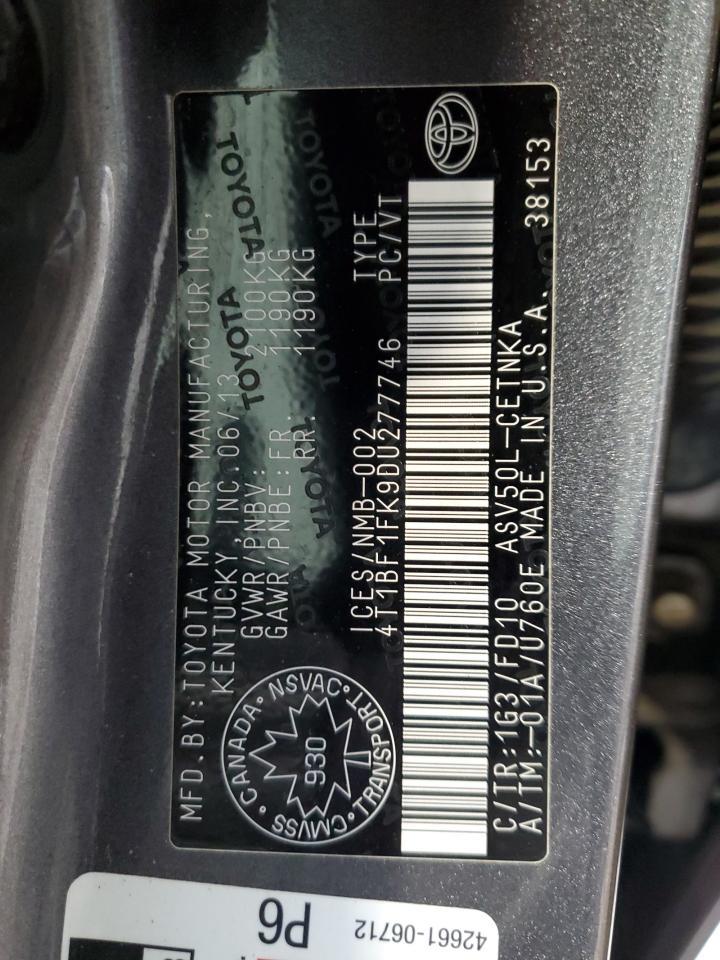 2013 TOYOTA CAMRY