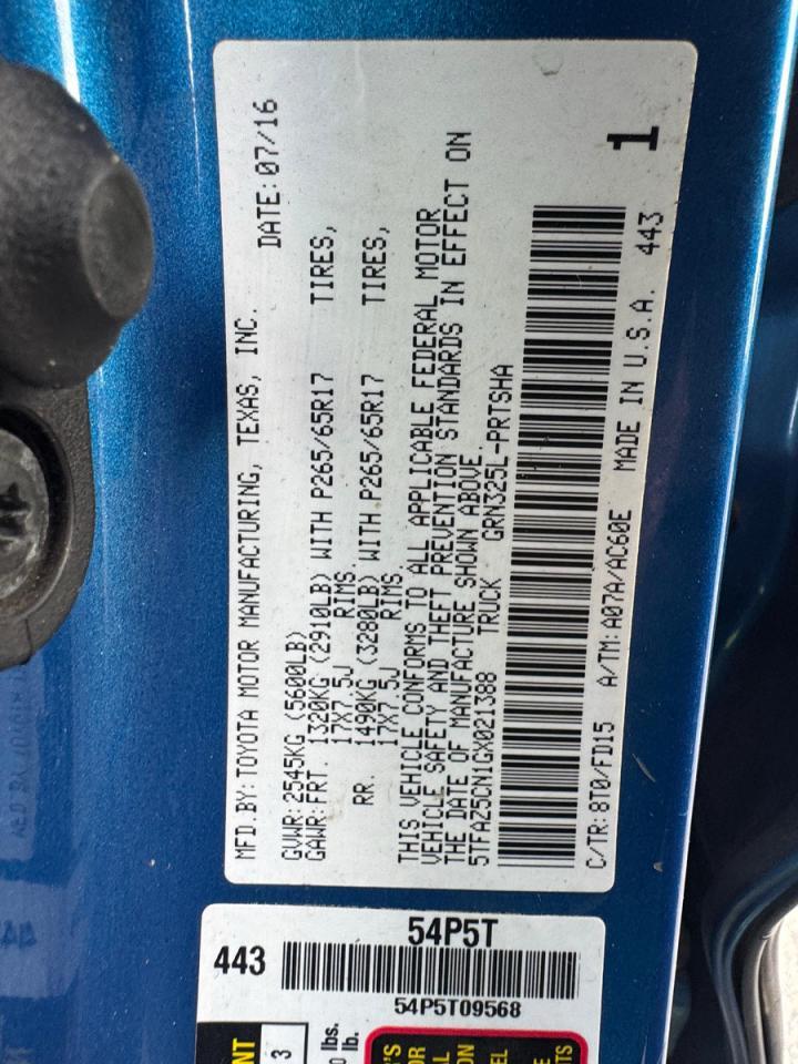 2016 TOYOTA TACOMA