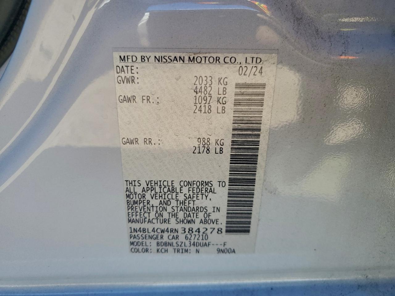 2024 NISSAN ALTIMA
