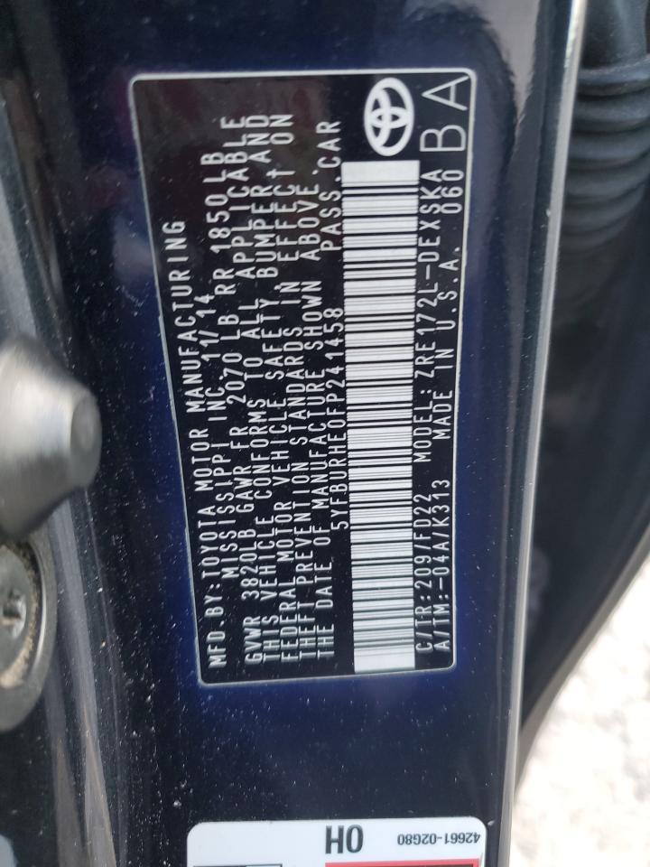 2015 TOYOTA COROLLA