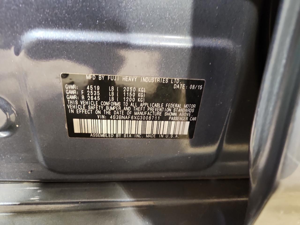 2016 SUBARU Legacy