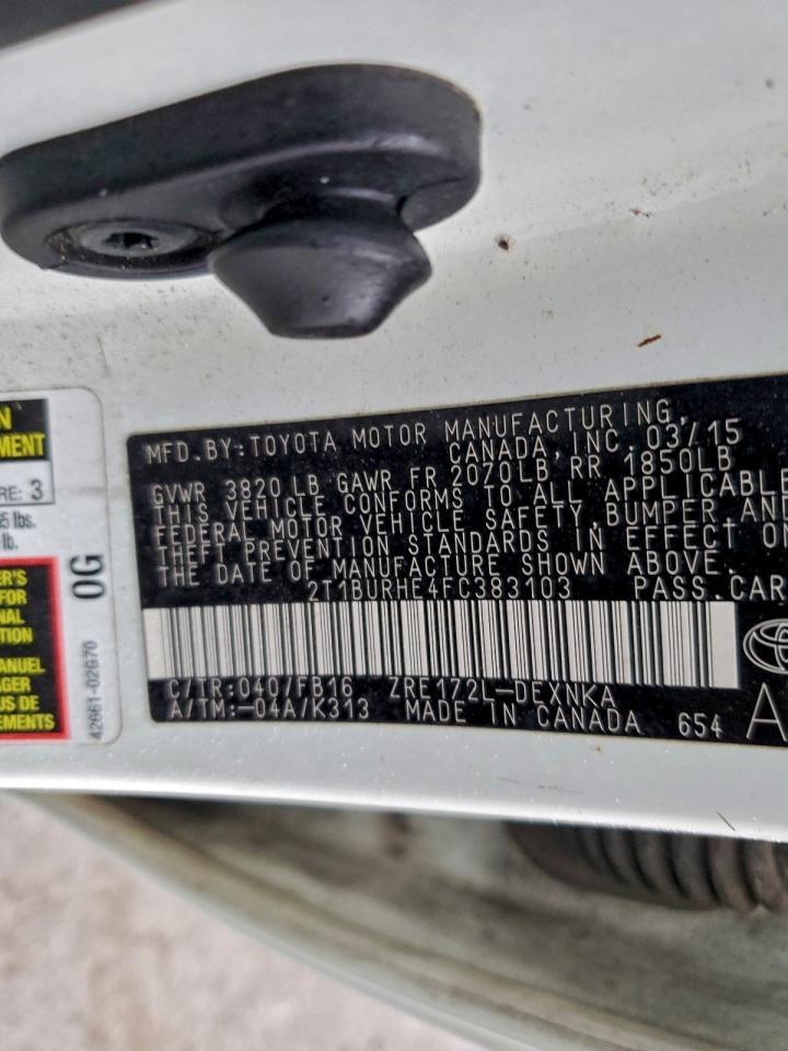 2015 TOYOTA COROLLA