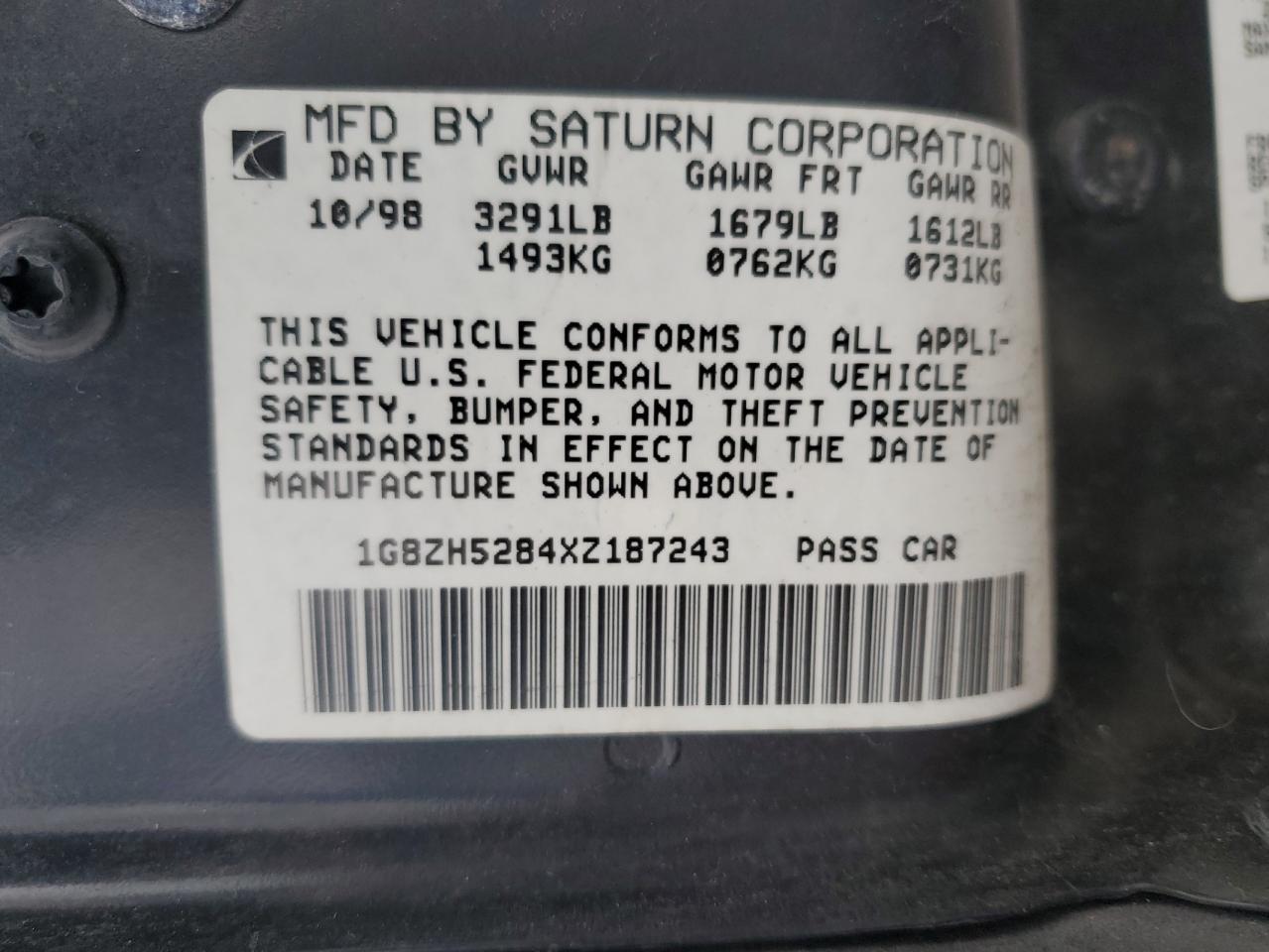 1999 SATURN Sl1
