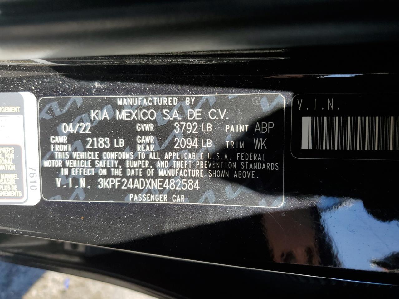 2022 KIA FORTE