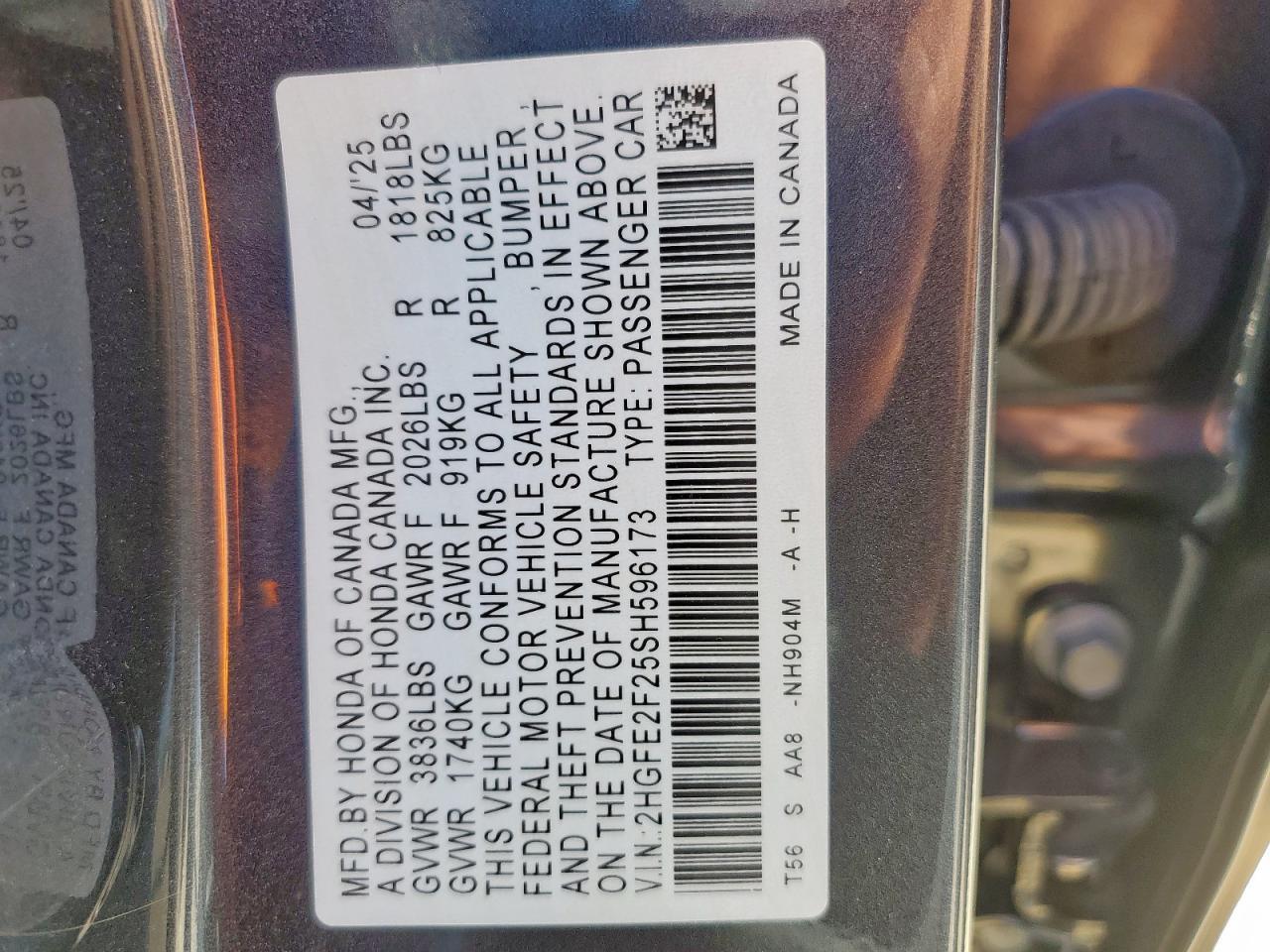 2025 HONDA CIVIC