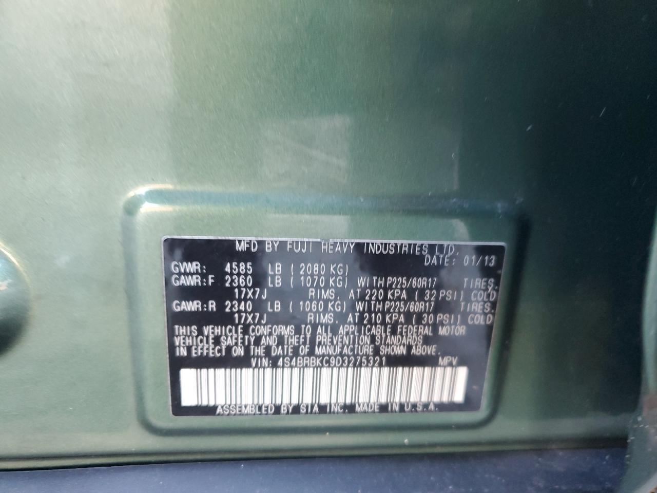 2013 SUBARU Outback