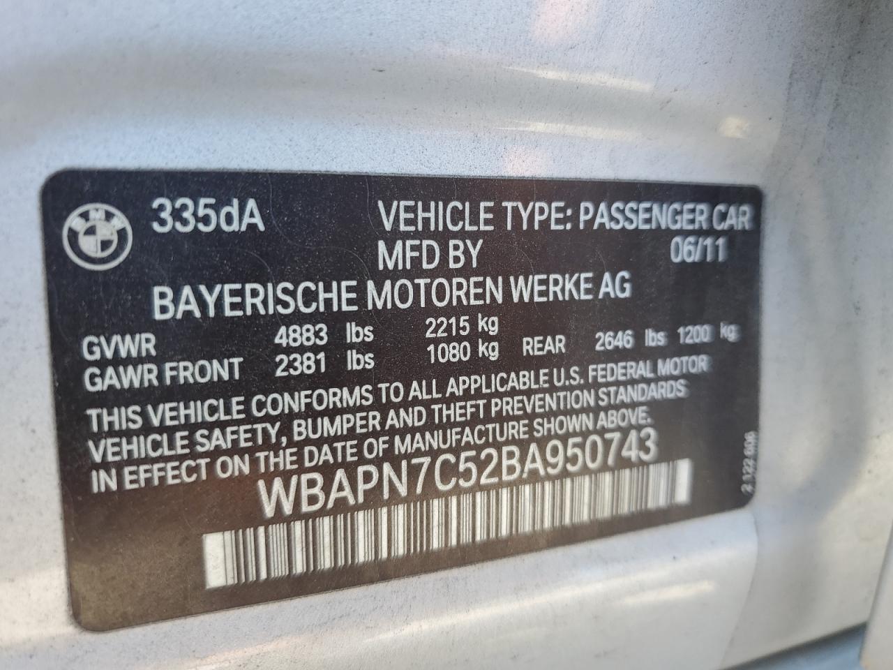 2011 BMW 3 SERIES
