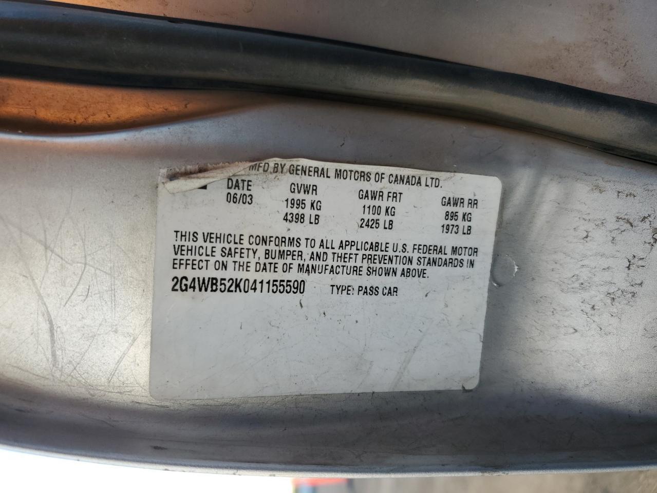 2004 BUICK Regal