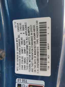 2013 HONDA CIVIC