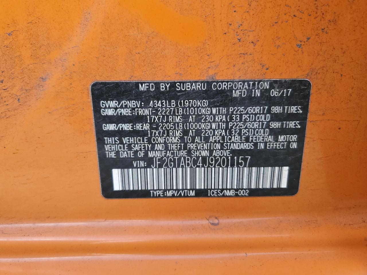 2018 SUBARU Crosstrek