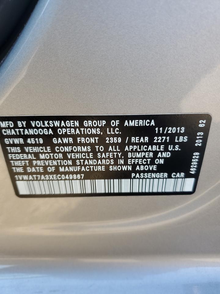2014 VOLKSWAGEN Passat