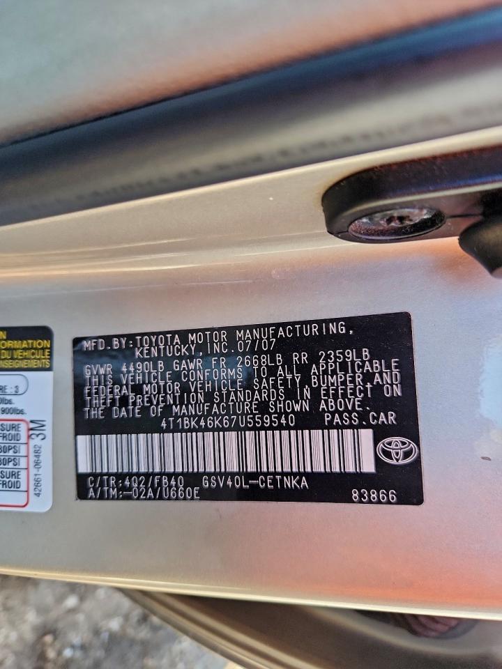 2007 TOYOTA CAMRY