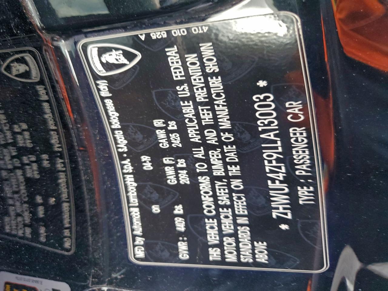 2020 Lamborghini Huracan