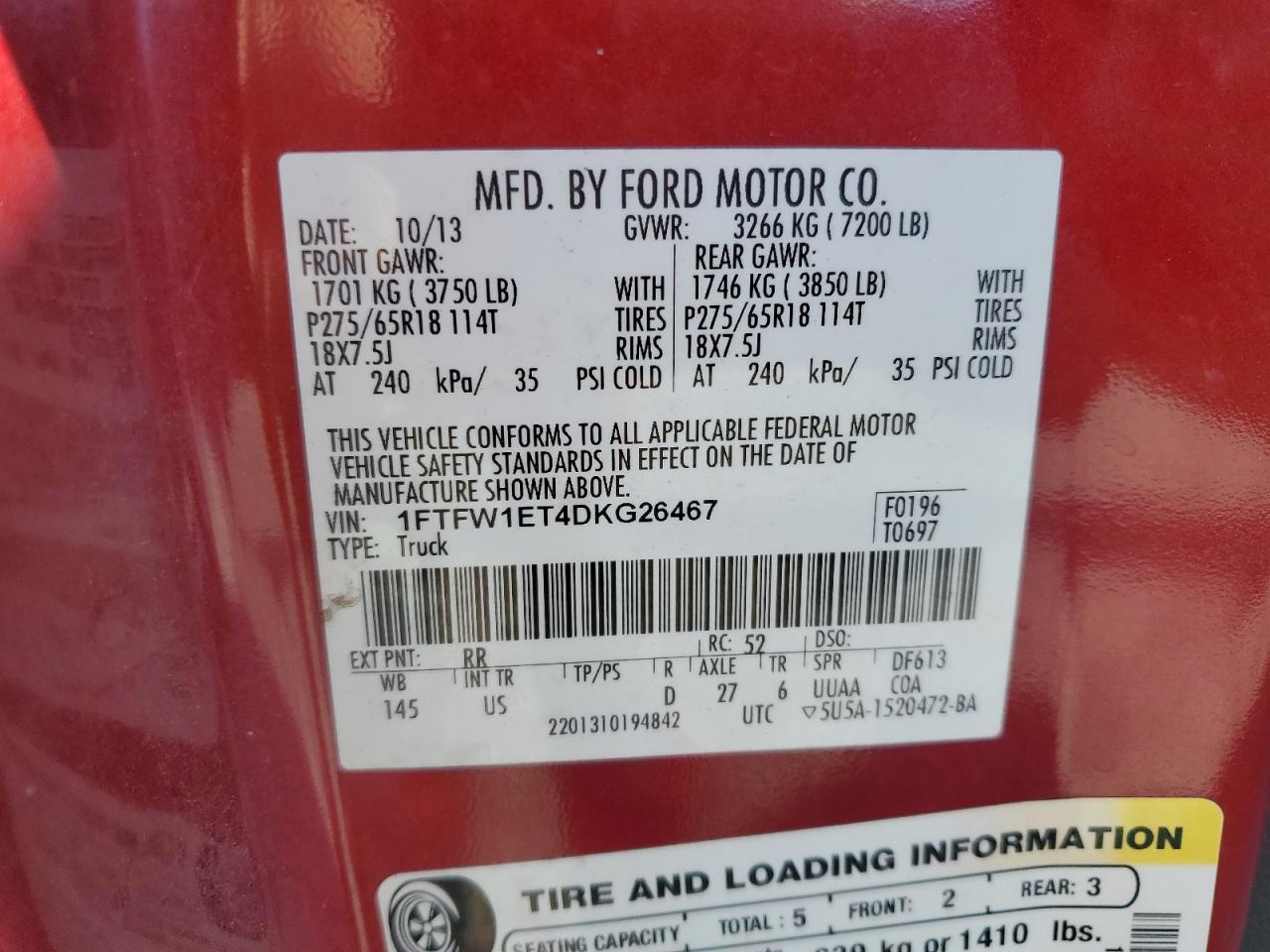 2013 FORD F-150
