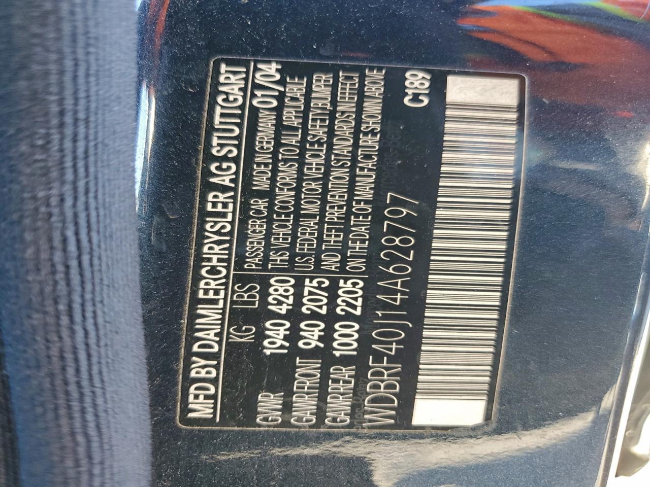2004 MERCEDES-BENZ C-CLASS