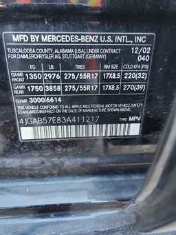 2003 MERCEDES-BENZ ML-Class